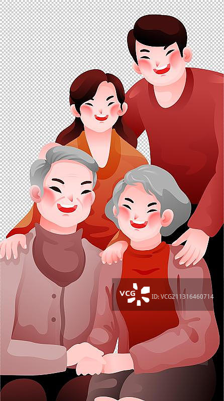 云拜年-一家人图片素材
