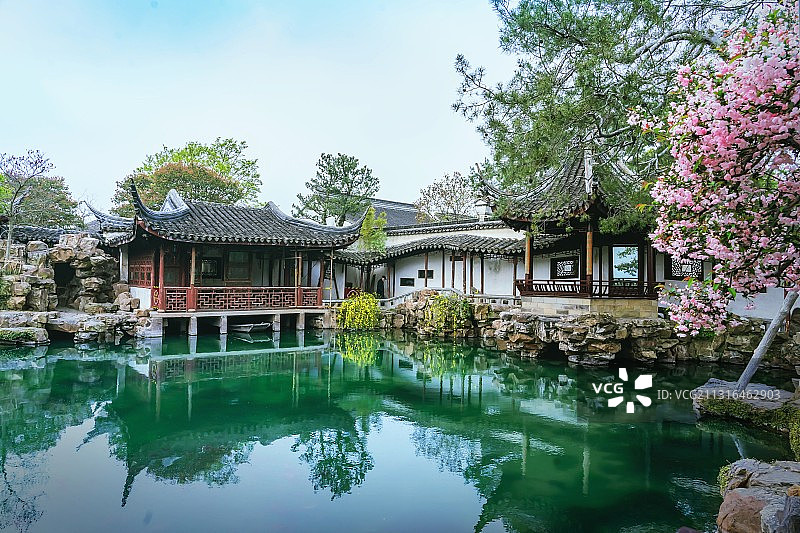 网师园中心水景图片素材