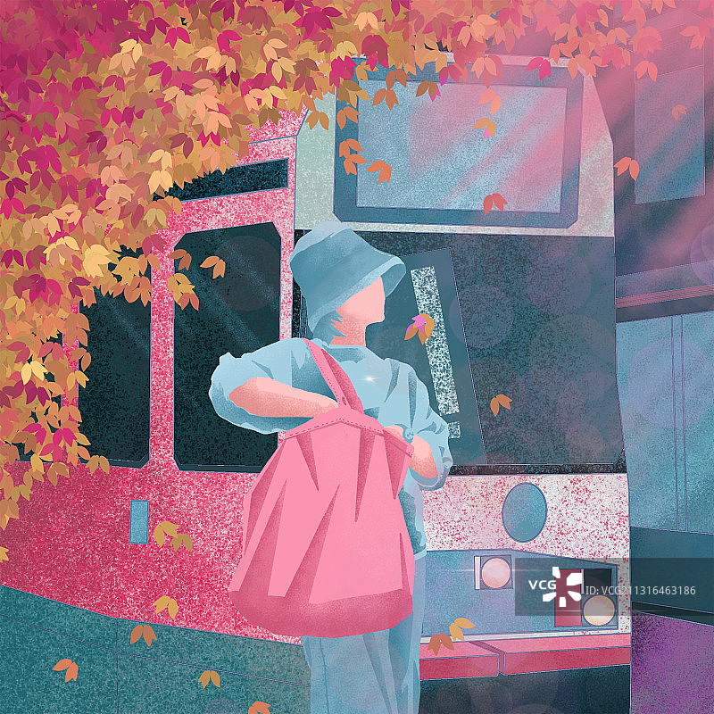 电车少女图片素材