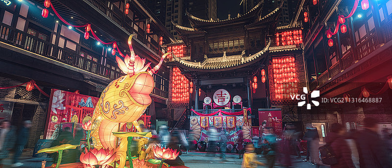 老街灯会图片素材