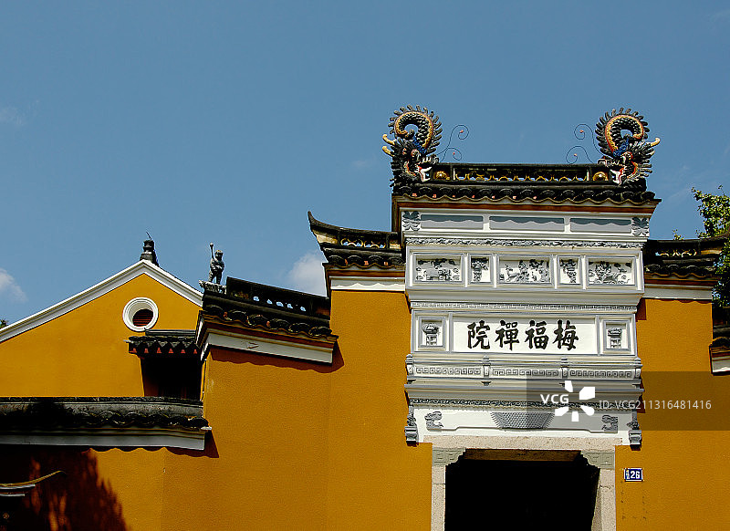 中国浙江舟山，中国佛教四大名山之一的普陀山图片素材