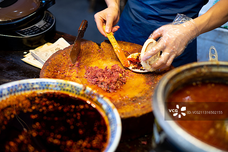 腊汁肉夹馍图片素材