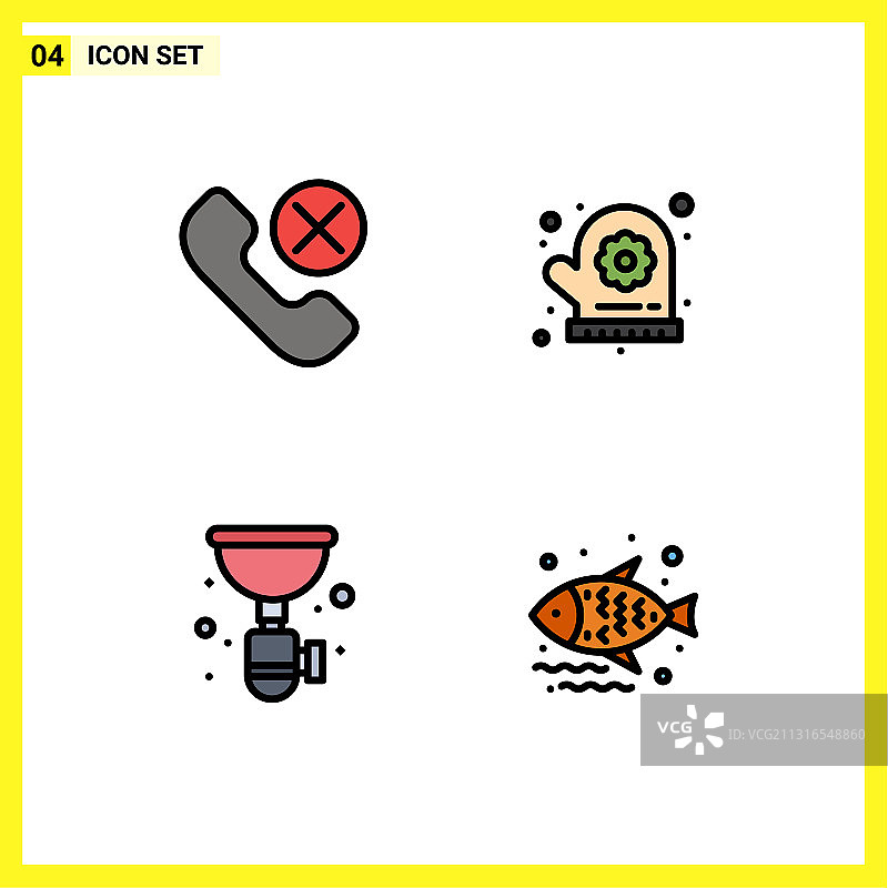 为卷筒纸设置4种通用填充线平面颜色图片素材