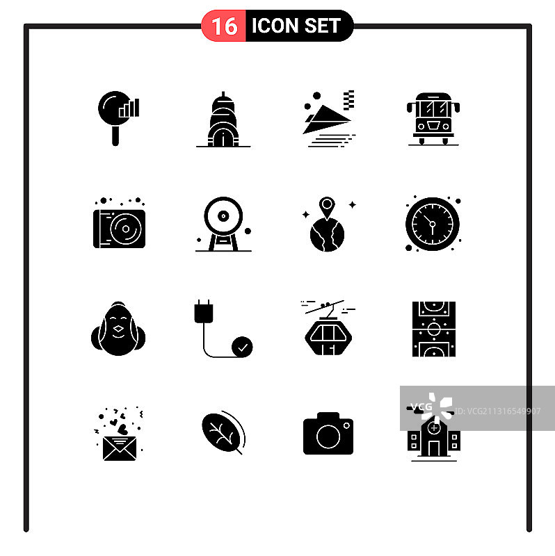 股票图标包16行符号和符号图片素材