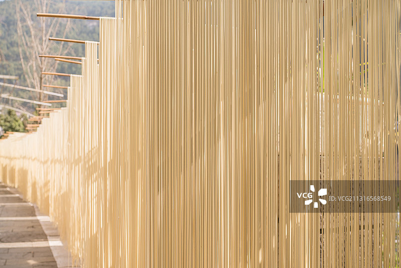 面条挂面食物传统手工技艺图片素材