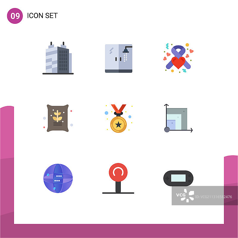 股票图标包9行符号和符号图片素材