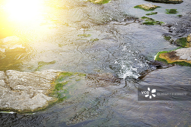 江苏省杨州市双峰云栈溪流风光图片素材