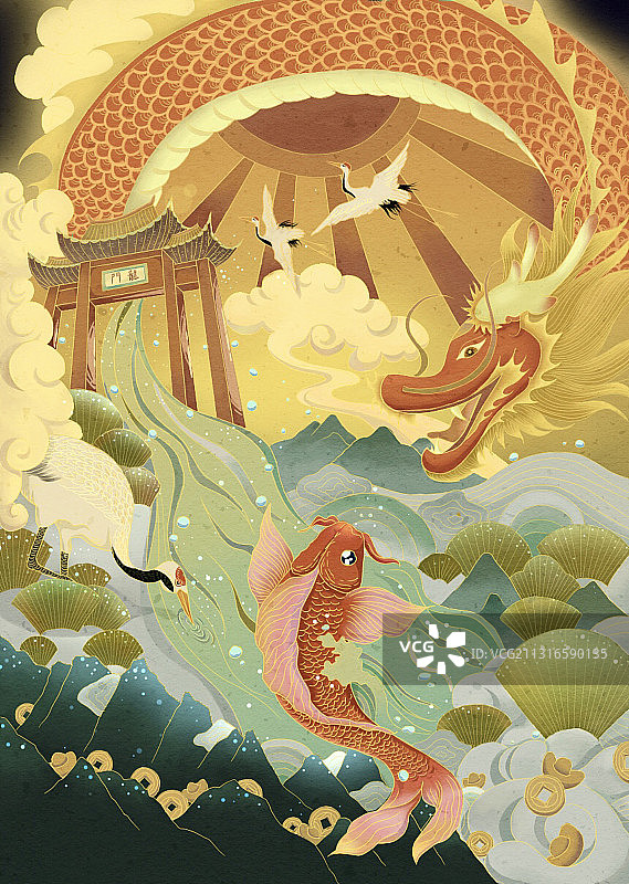 吉祥寓意插画图片素材