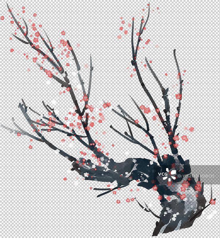 梅树开花元素图片素材