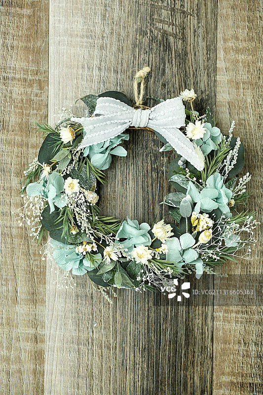 永生花 ins风 花环 草 挂件 圆形 画框 简约 欧式图片素材