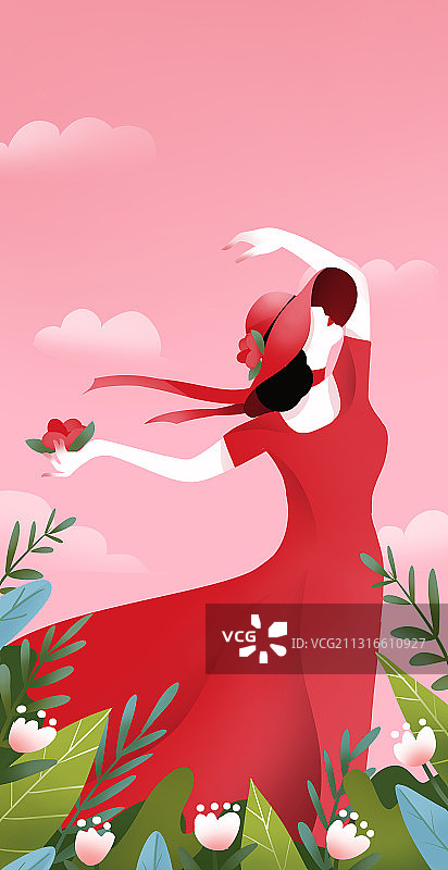 国际传统节日女神节插画图片素材