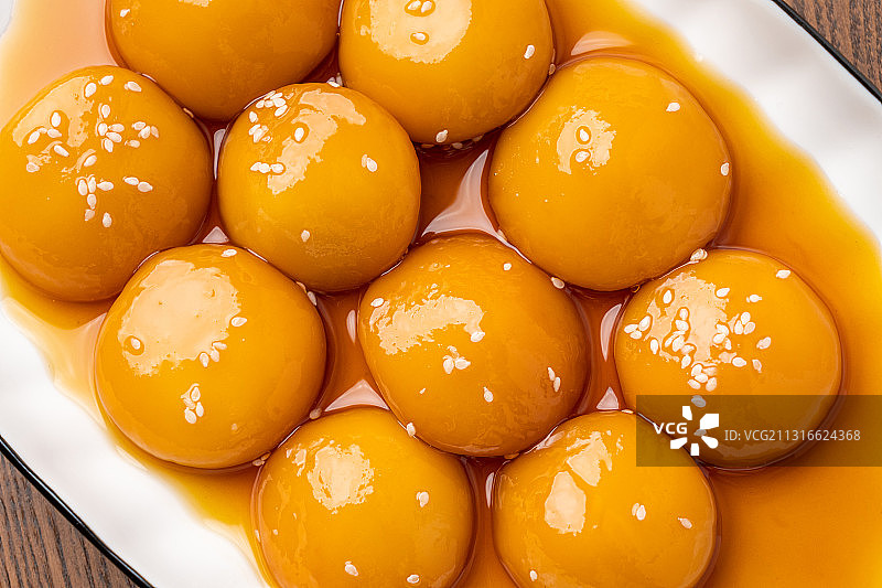 古色古香中华美食老字号湖南长沙特产食品糯米糖油粑粑糍粑图片素材