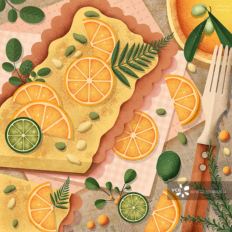 柠檬香草派图片素材