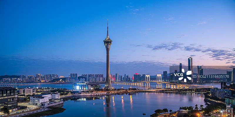 澳门城市天际线图片素材