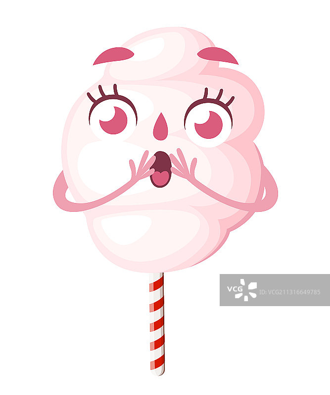 甜美粉色棉花糖卡通风格角色图片素材