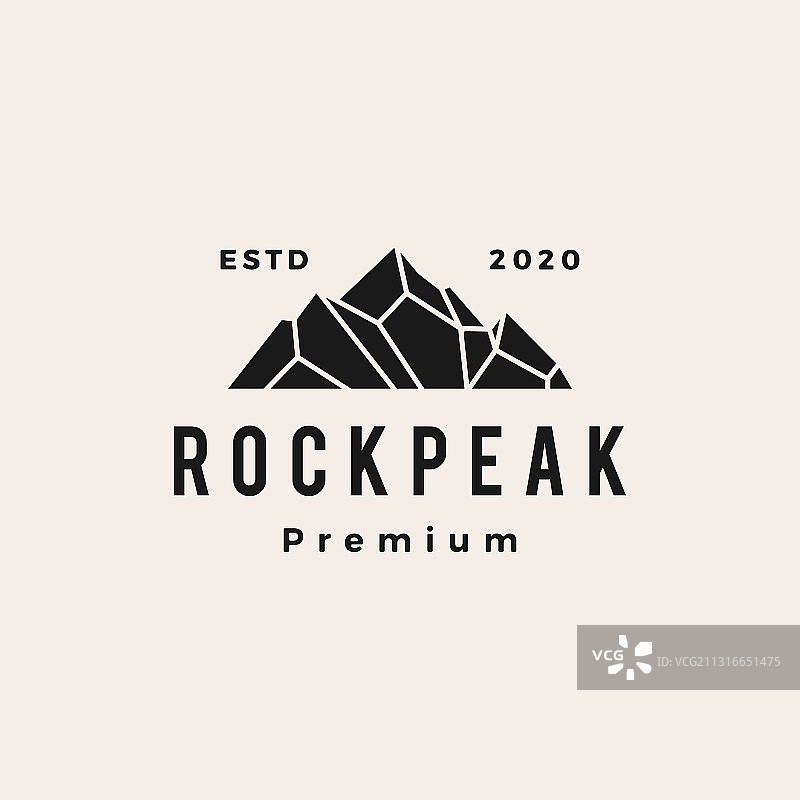 复古风格山峰Logo图标图片素材