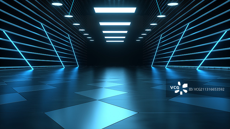 3D抽象现代科技空间背景图片素材