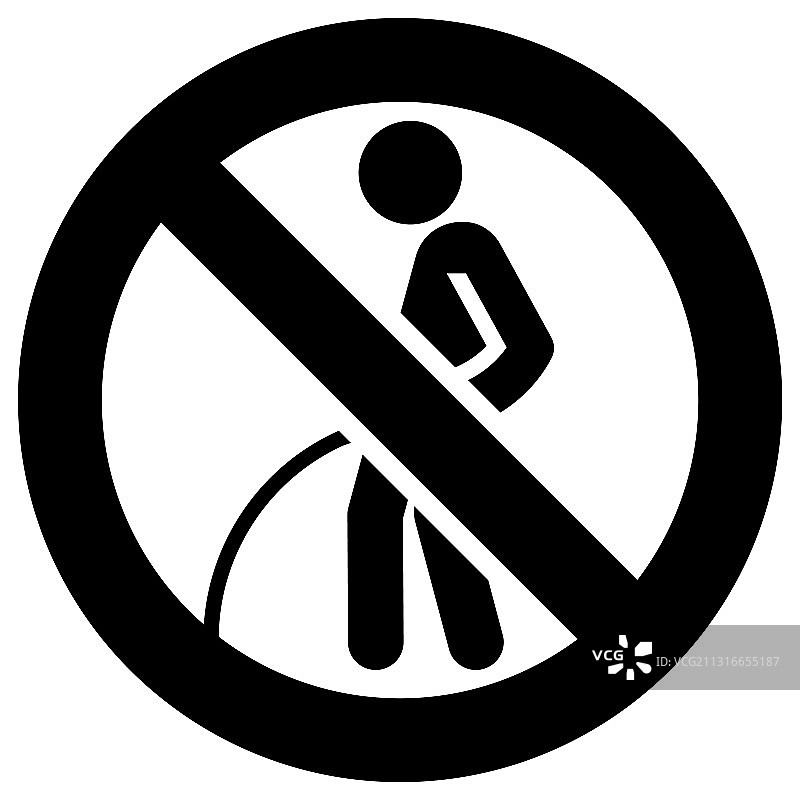 禁止在地板上小便标志图片素材