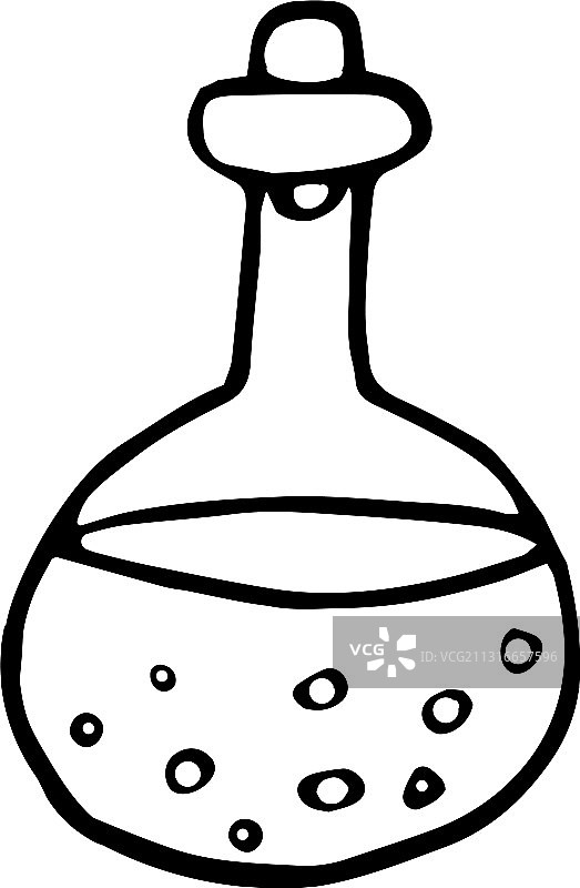 泡泡中的药水涂鸦图片素材