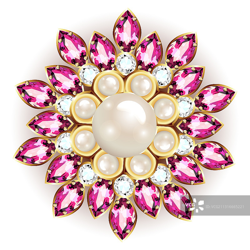 曼陀罗胸针珠宝几何设计元素图片素材