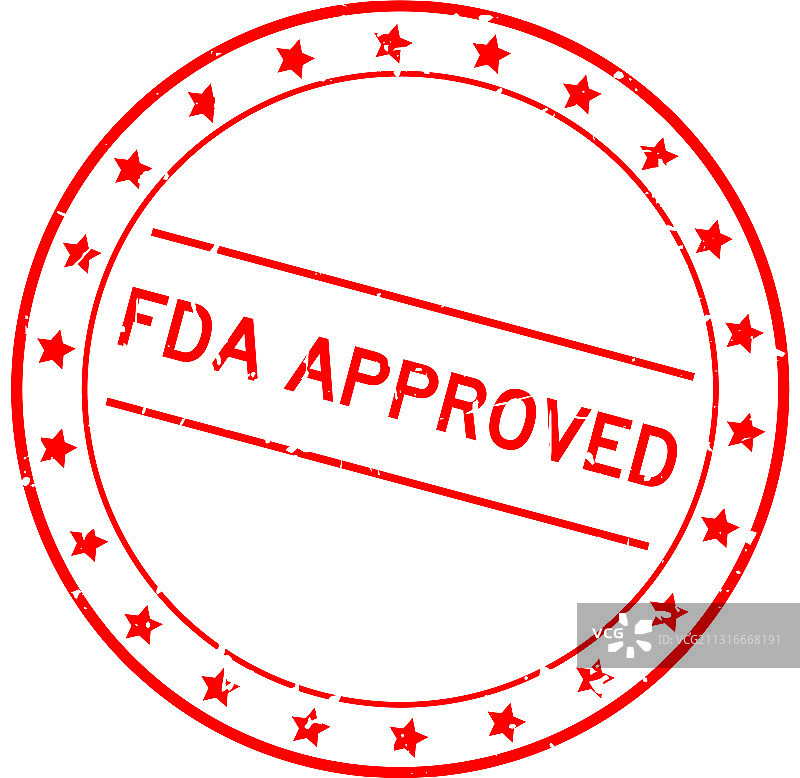 红色复古食品药品管理局（FDA）图片素材