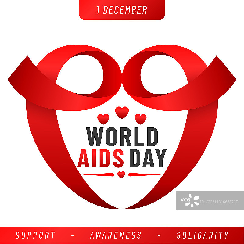 世界艾滋病日海报艾滋病宣传红丝带图片素材