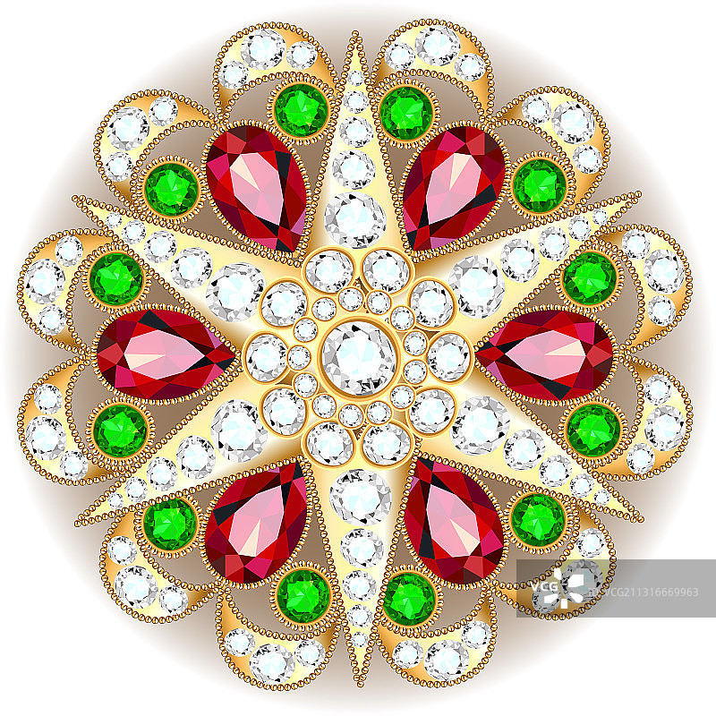 部落民族风胸针珠宝设计元素图片素材