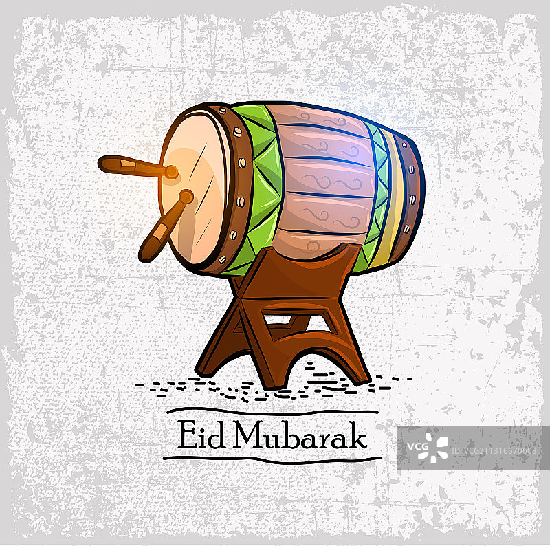 手绘单面鼓图片素材