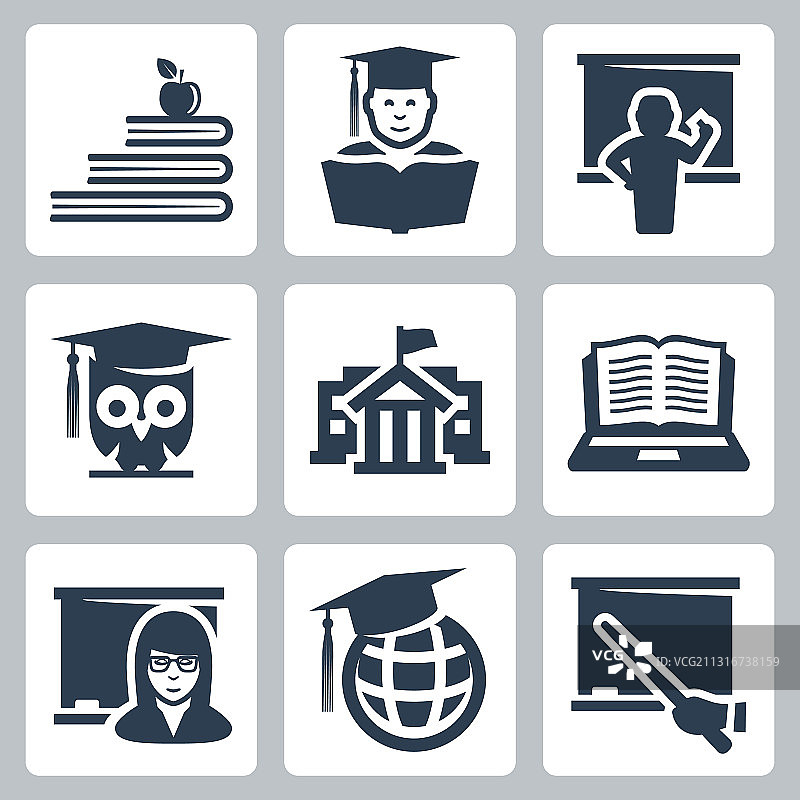 高等教育图标合集图片素材