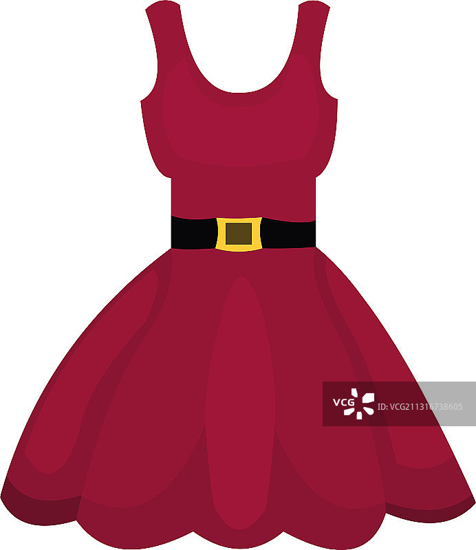 红色连衣裙图片素材
