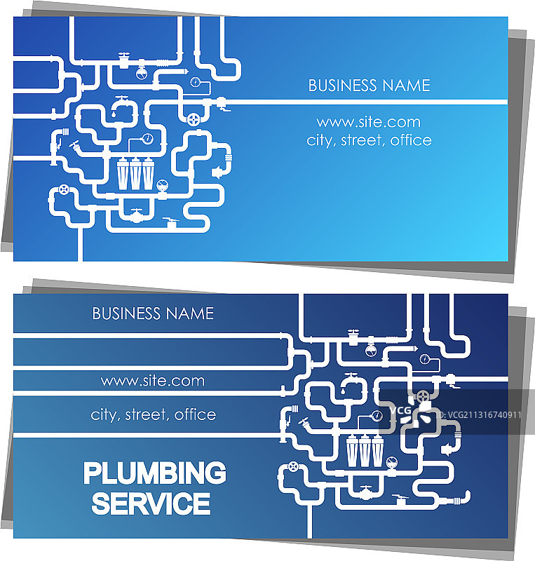 水管维修服务名片图片素材