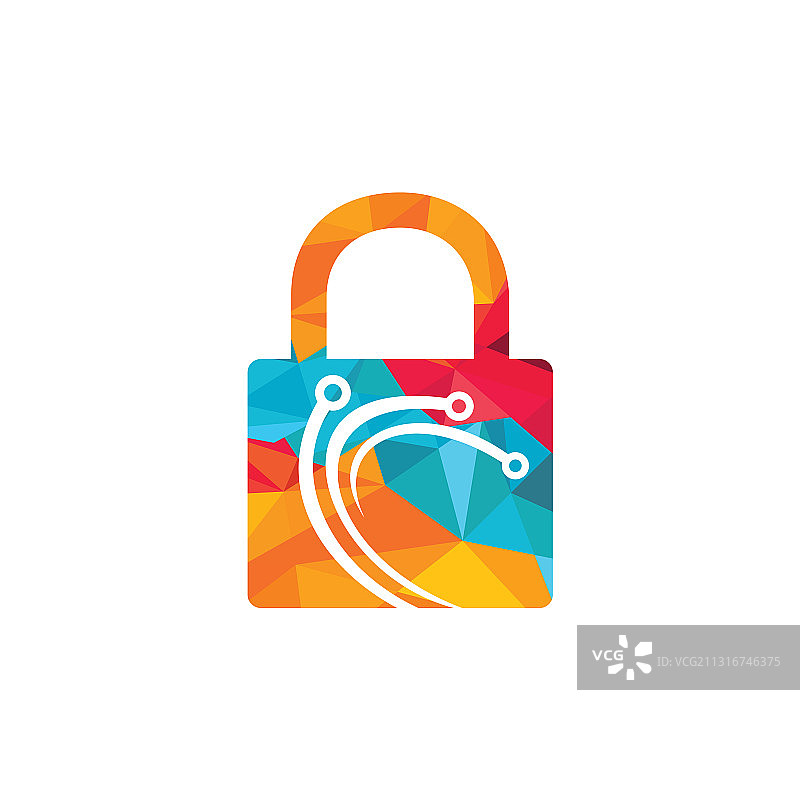 锁科技logo设计模板图片素材