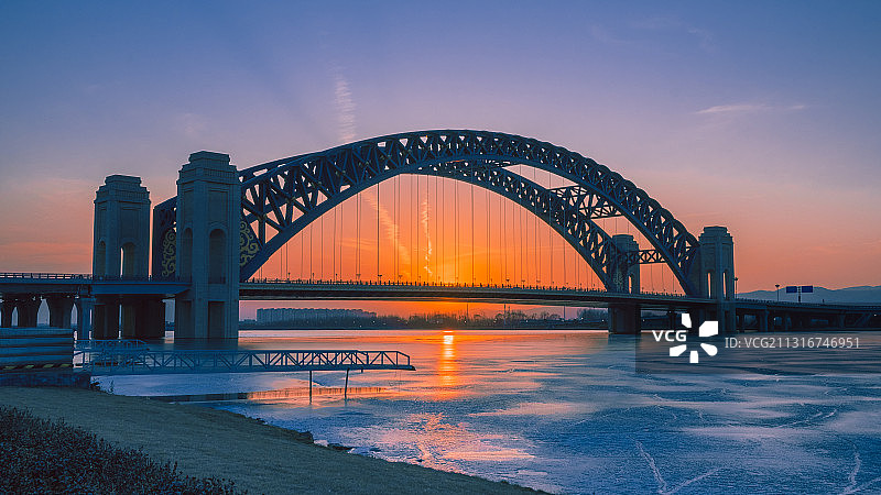 日落晋阳图片素材