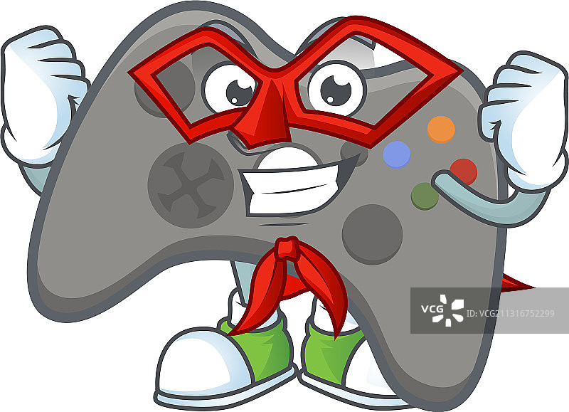 装扮成超级英雄的黑色游戏手柄图片素材