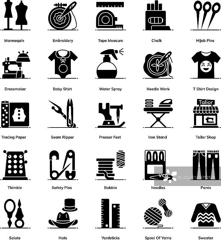 定制实心图标合集图片素材