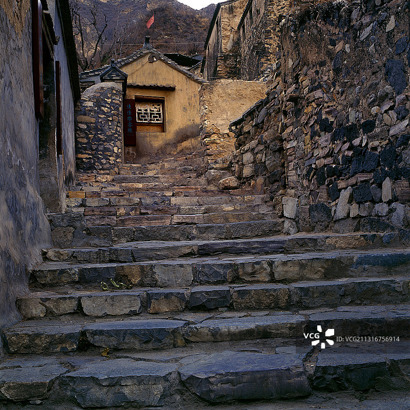 北京，门头沟，爨底下村风景图片素材