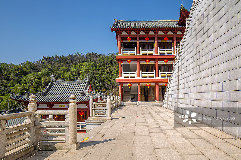 东莞长安镇莲花山莲花古庙图片素材