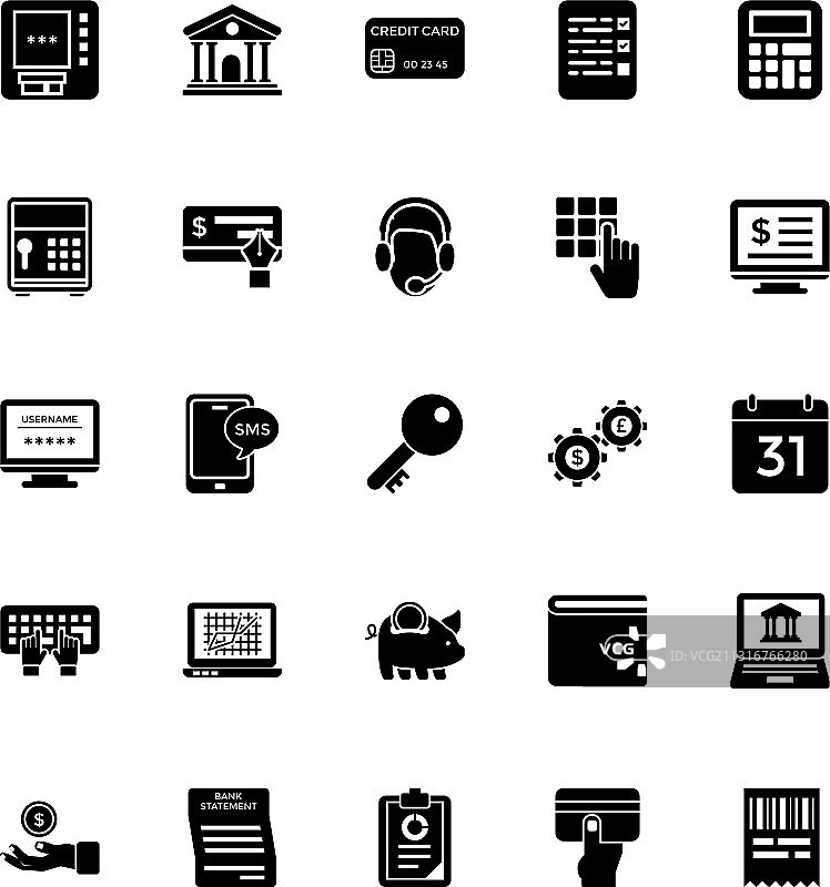 网上银行图标图片素材