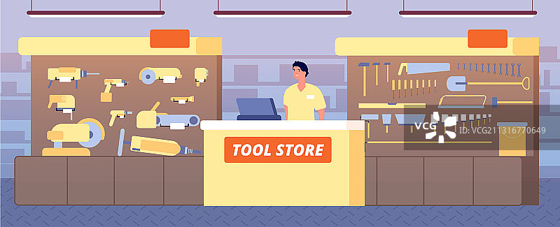 工具店内部建筑工具商店图片素材
