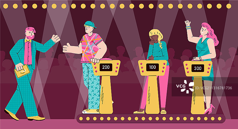 嘉宾竞猜问答演播室图片素材