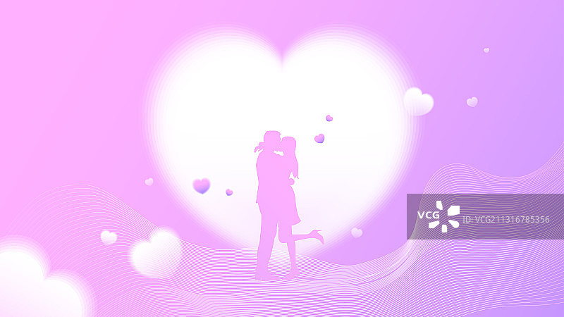 情人节情侣爱心图片素材