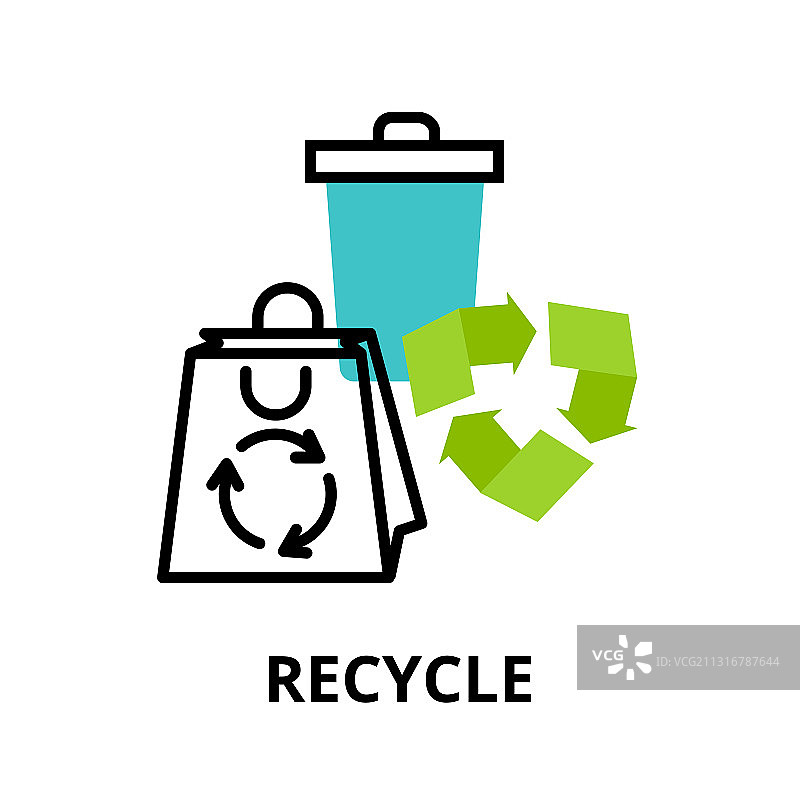 可回收与环保概念信息图图片素材