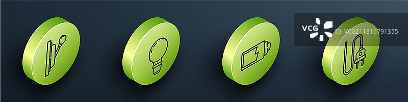 2.5D配电盘与灯泡图片素材