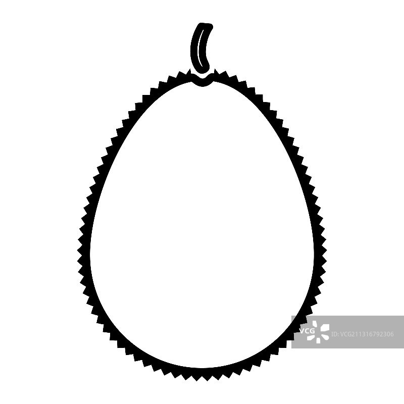 菠萝蜜图标轮廓样式图片素材