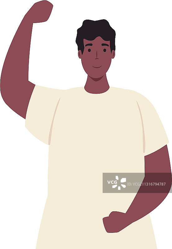 白色背景年轻非洲男人图片素材