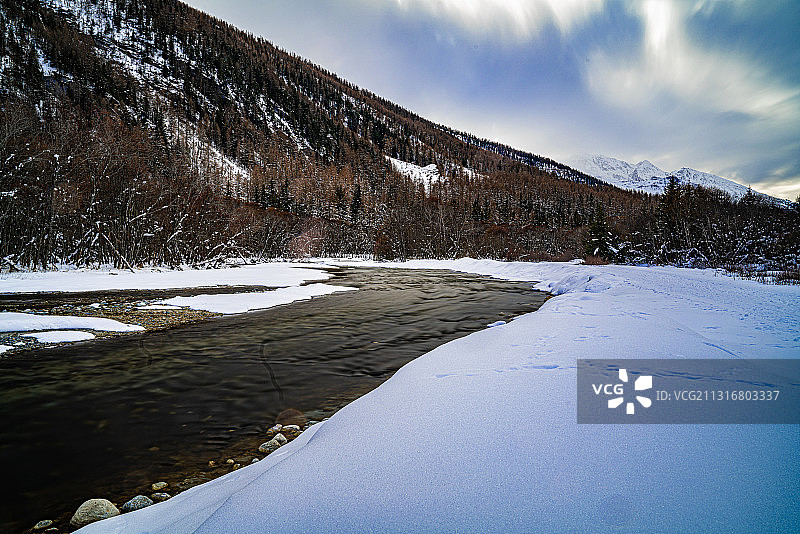法国雪山风景图片素材