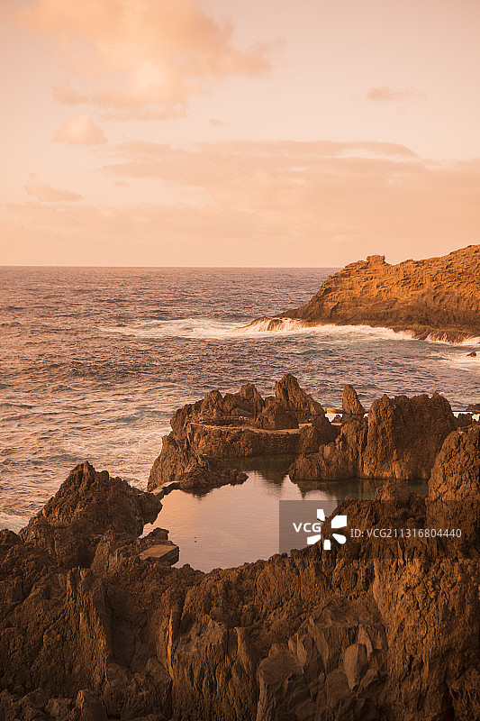 葡萄牙PORTO MONIZ海滨日落景色图片素材