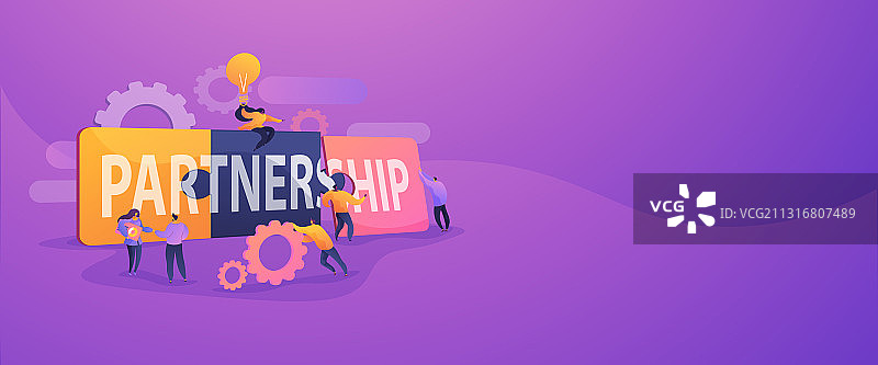 合作概念横幅标题图片素材
