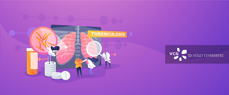 肺结核着陆页概念图片素材