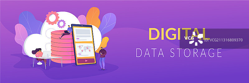 云存储Web banner概念图片素材